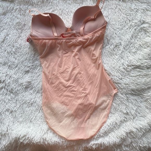 SPANX Haute Contour Deco Sweetheart Pink Panty Bodysuit 38C - Picture 3 of 10